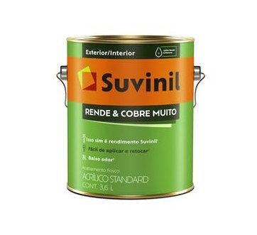 Encontraproduto.com.br - Tinta Suvinil Rende & Cobre Muito Fosca Perola 3,6l