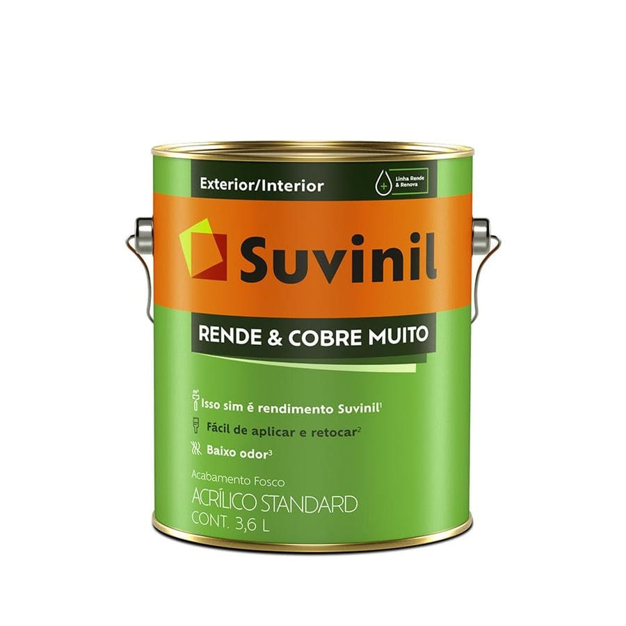 Encontraproduto.com.br - Tinta Suvinil Rende & Cobre Muito Fosca Perola 3,6l