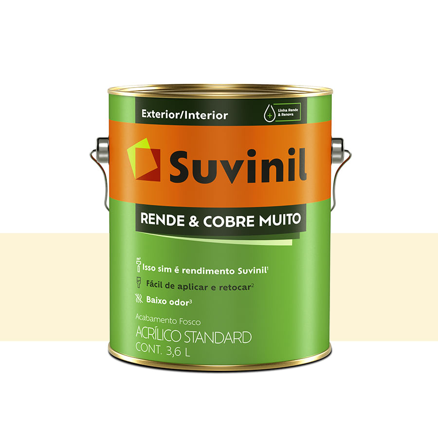 Encontraproduto.com.br - Tinta Suvinil Rende & Cobre Muito Fosca Perola 3,6l