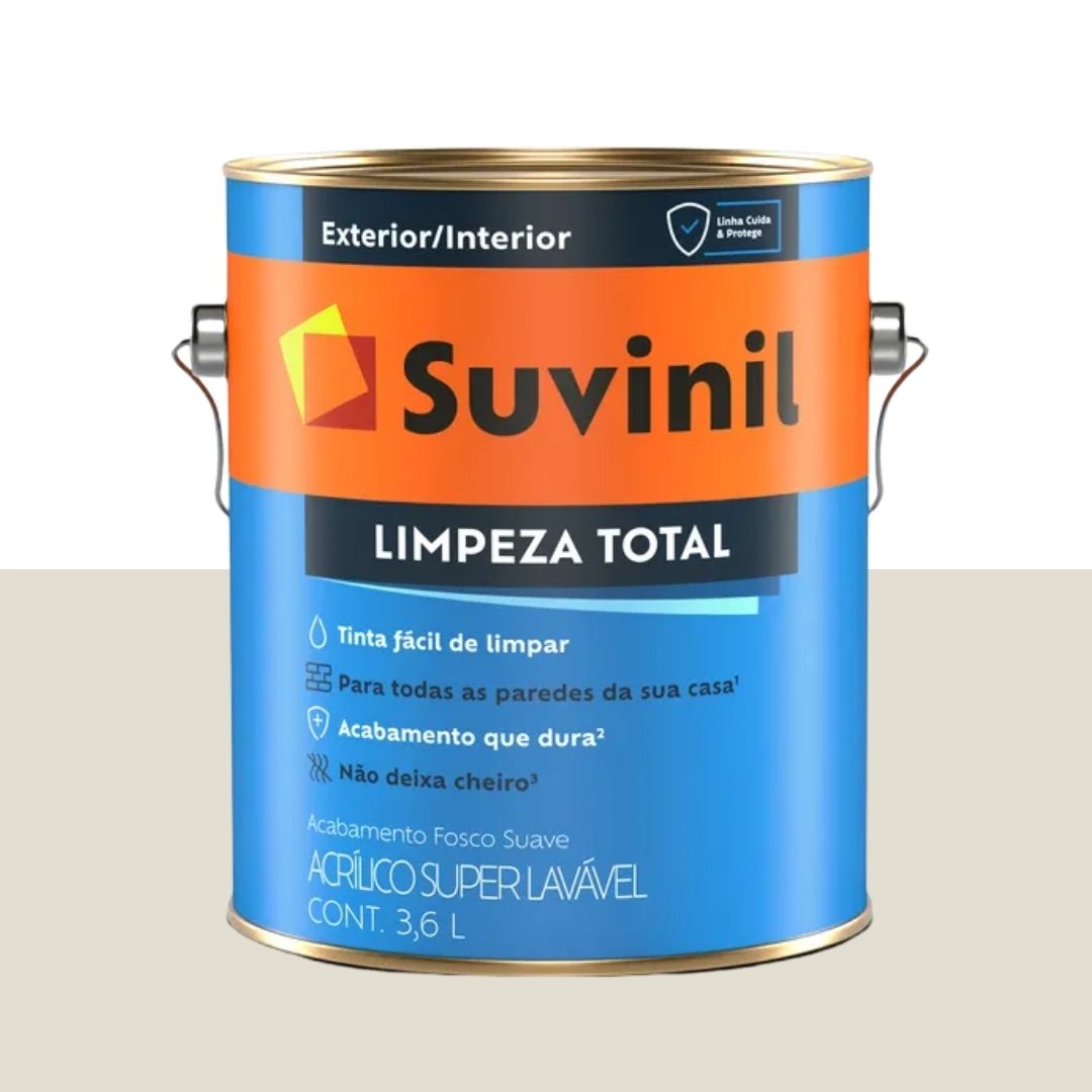 Encontraproduto.com.br - Tinta acrílica fosca Limpeza Total gelo 3,6L Suvinil