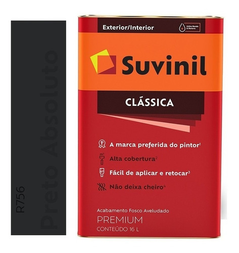Tinta Premium Látex Fosco Clássica Maxx Branco Neve 20L Suvinil