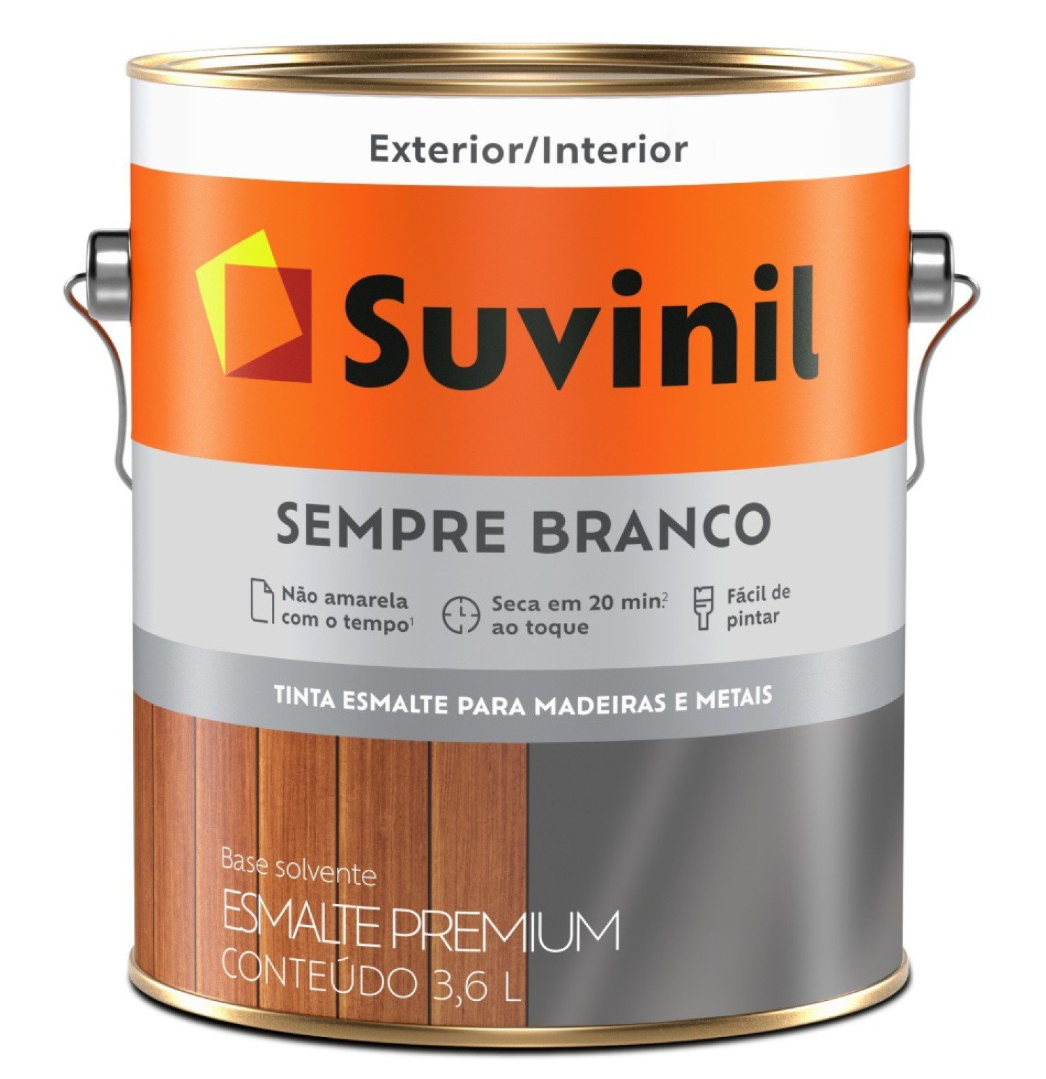 Encontraproduto.com.br - Esmalte Suvinil Sempre 3,6L Branco Fosco - Suvinil - 50579232 - Unitario