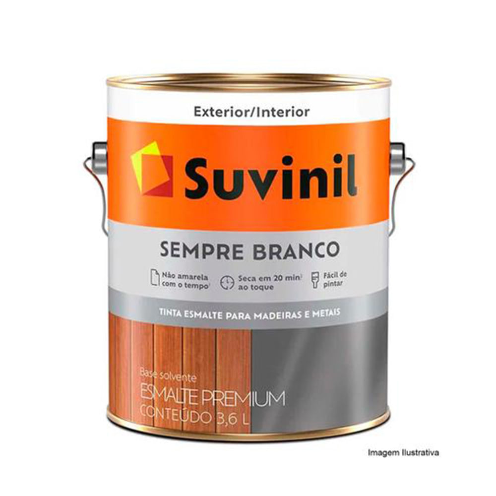Encontraproduto.com.br - Esmalte Suvinil Sempre 3,6L Branco Fosco - Suvinil - 50579232 - Unitario