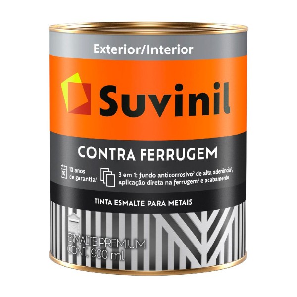 Encontraproduto.com.br - Esmalte Brilhante Contra Ferrugem 0.9L Branco - Suvinil - 50578915 - Unitário