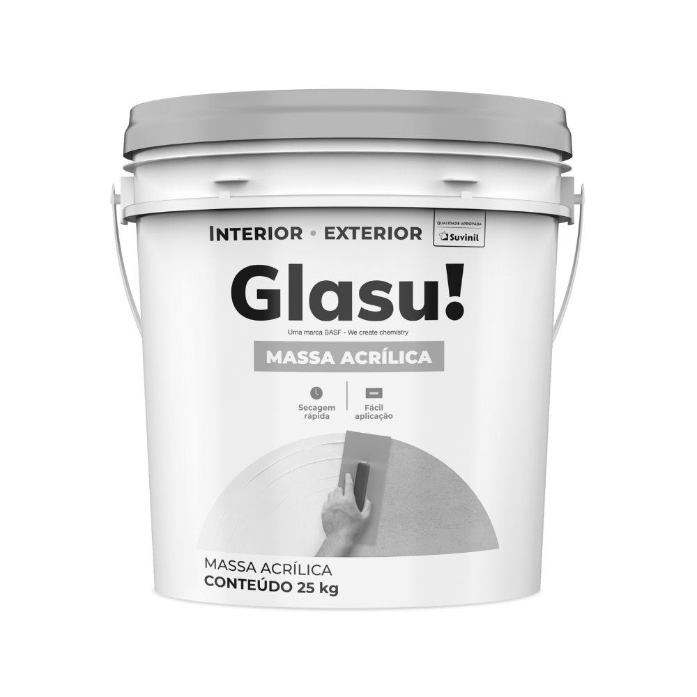 Massa Acrílica Branco Glasu 25kg Suvinil
