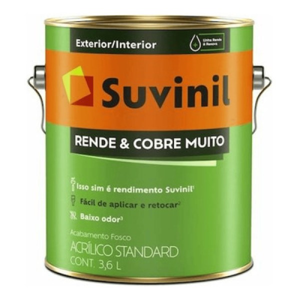 Tinta Acrílica Rende E Cobre Muito Standard Fosco 3,6l Cor Crômio