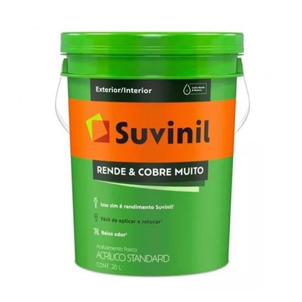Encontraproduto.com.br - Tinta Suvinil Rende & Cobre Muito Fosco Branco Gelo 20l