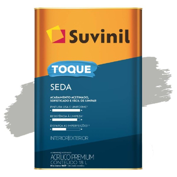 Tinta Premium Acrílica Acetinada Toque de Seda Crômio 18L Suvinil