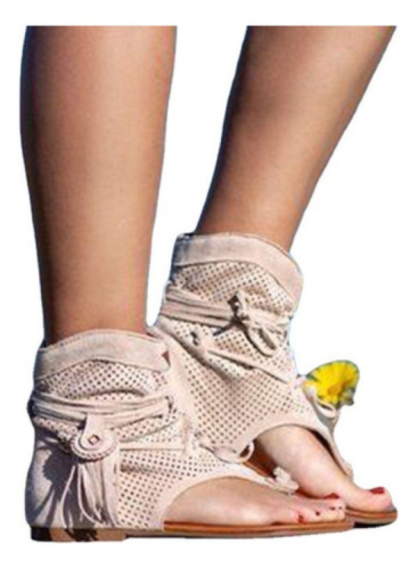 Sandálias Femininas Chinelos Meninas Vintage Boho Franja