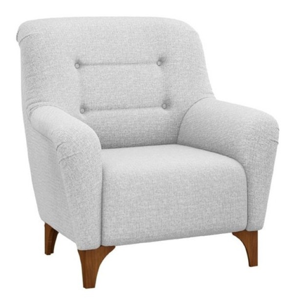 Poltrona Decorativa Pes Madeira Sl 76 Gm Milani Store Sl 76