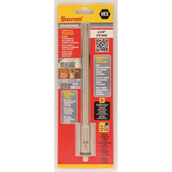 Encontraproduto.com.br - Serra Copo Diamantada 19Mm Com Haster Starret