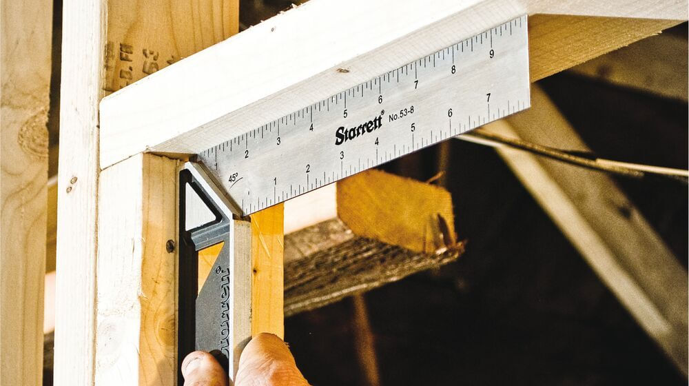 Encontraproduto.com.br - Esquadro Carpintaria Alumínio Com Cabo 300mm Cinza Starrett