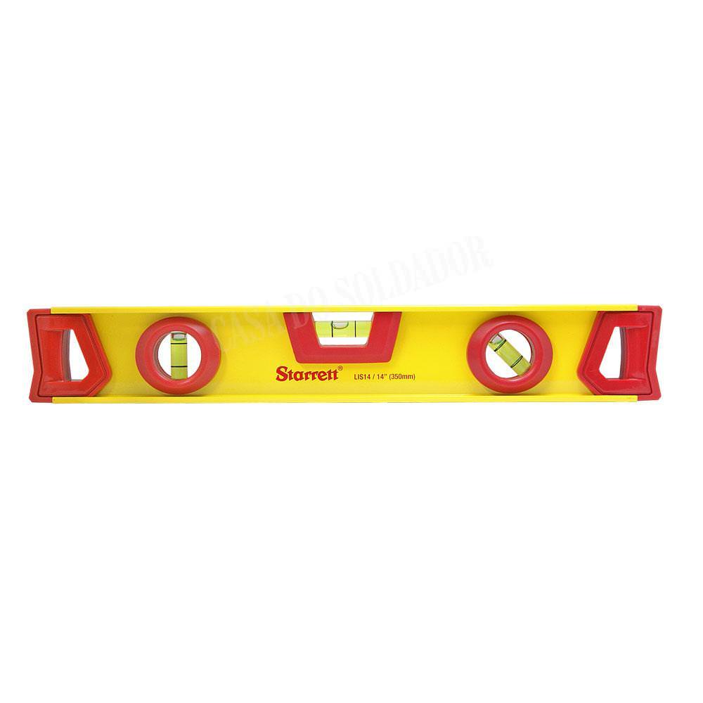 Encontraproduto.com.br - Nível I-beam Alumínio 350mm Amarelo e Vermelho Starrett