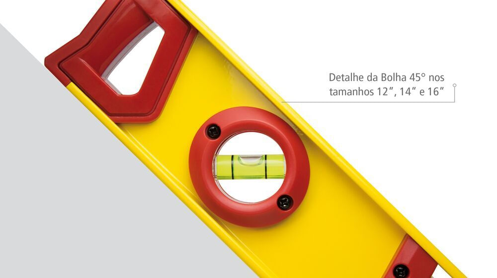 Encontraproduto.com.br - Nível I-beam Alumínio 350mm Amarelo e Vermelho Starrett