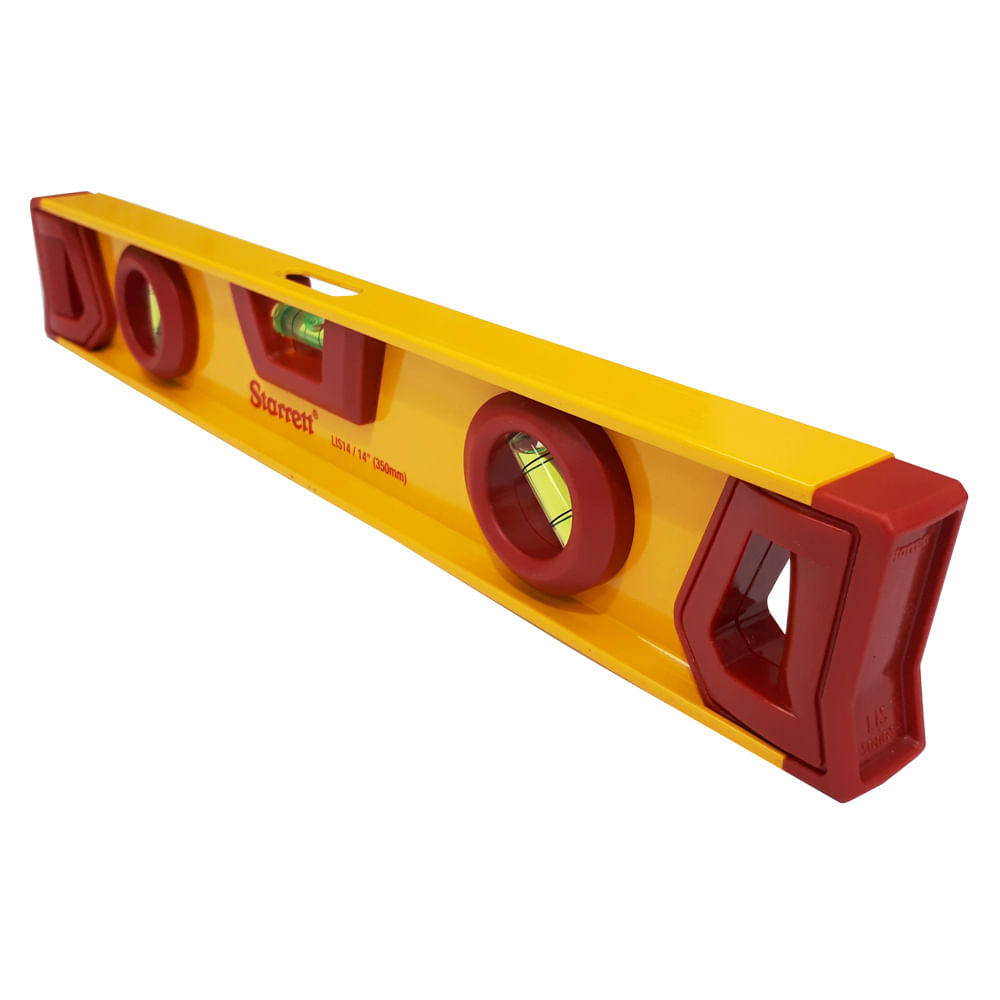 Encontraproduto.com.br - Nível I-beam Alumínio 350mm Amarelo e Vermelho Starrett