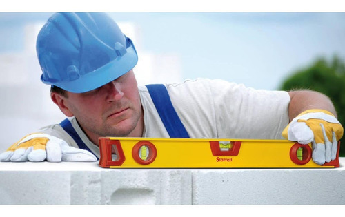 Encontraproduto.com.br - Nível I-beam Alumínio 350mm Amarelo e Vermelho Starrett