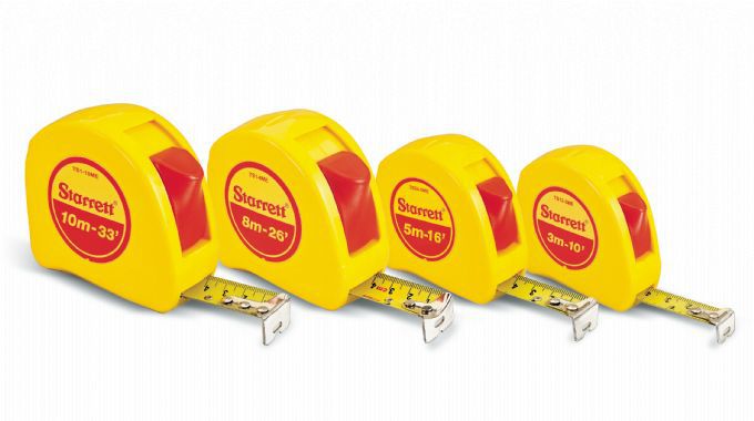 Encontraproduto.com.br - Trena Fita de Aço Starrett com Trava 3M Amarela