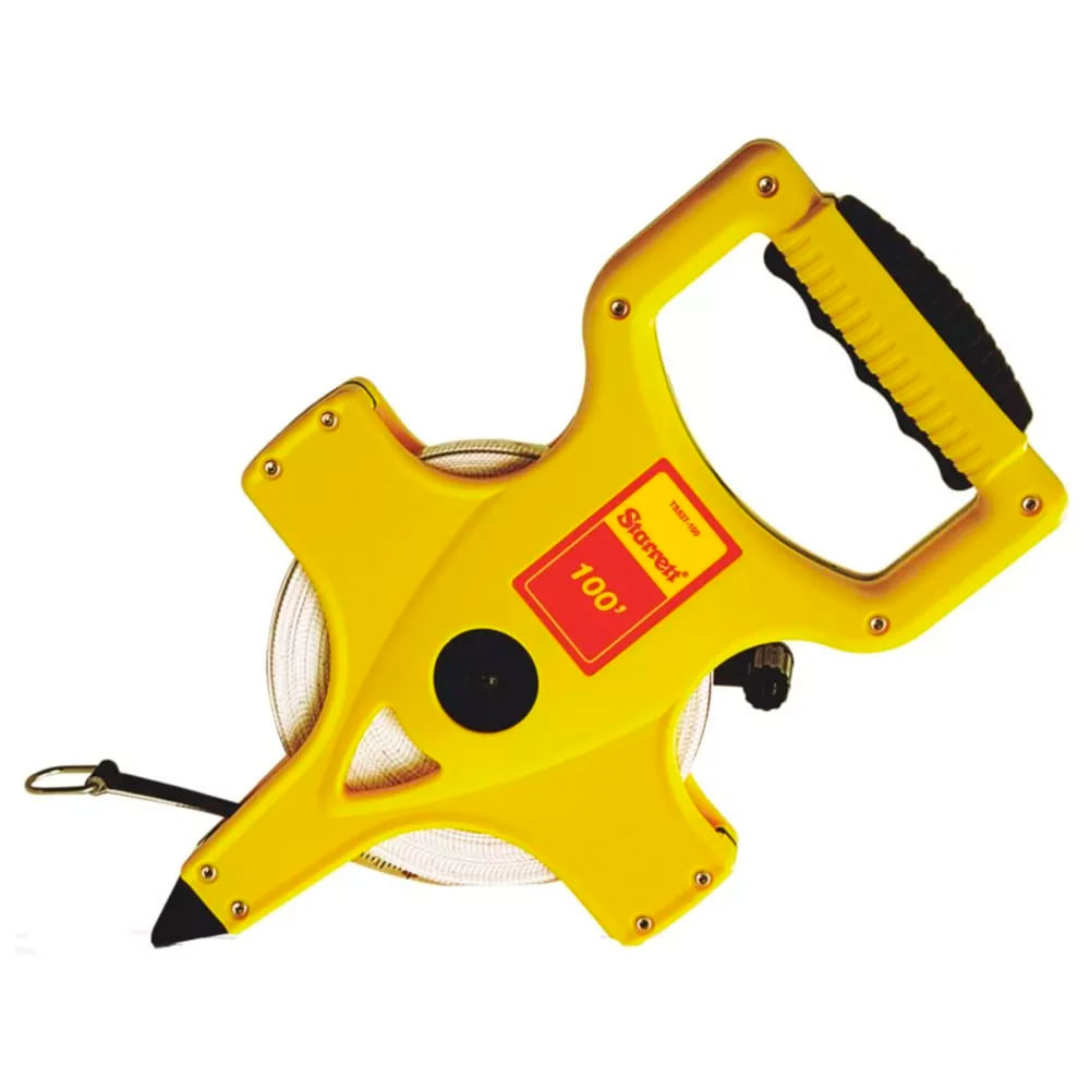 Encontraproduto.com.br - Trena Longa em Fibra de Vidro Starrett Com Arco Aberto 50MT