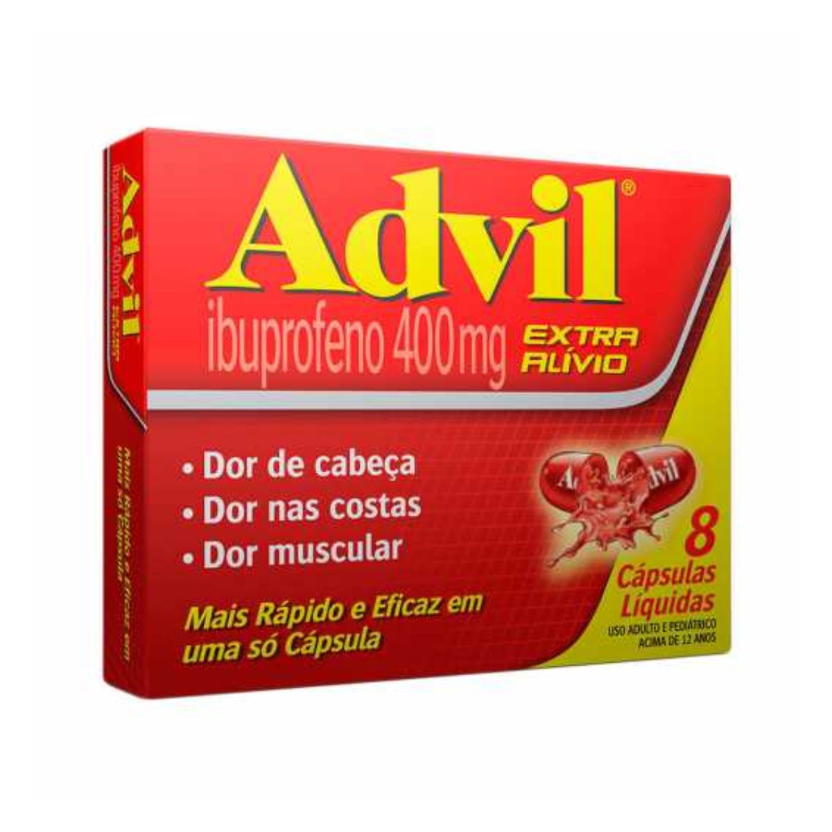Encontraproduto.com.br - Advil 400MG Cápsula mole - Caixa com 160 Cápsulas