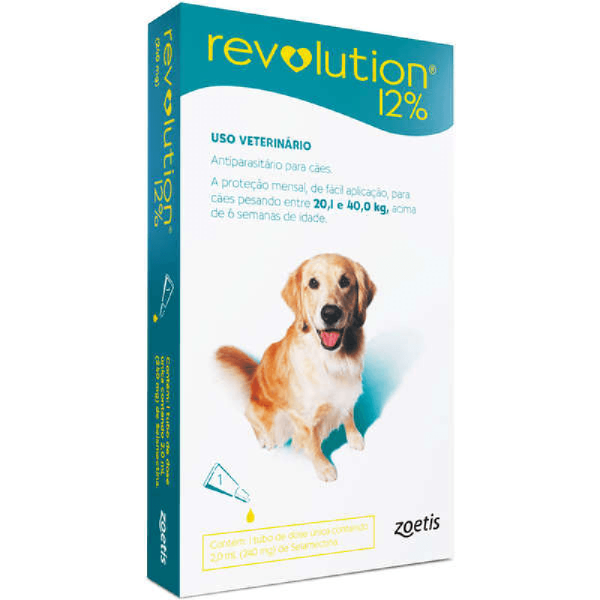 REVOLUTION 12% para Cães entre 20 e 40kg - 2,0ml