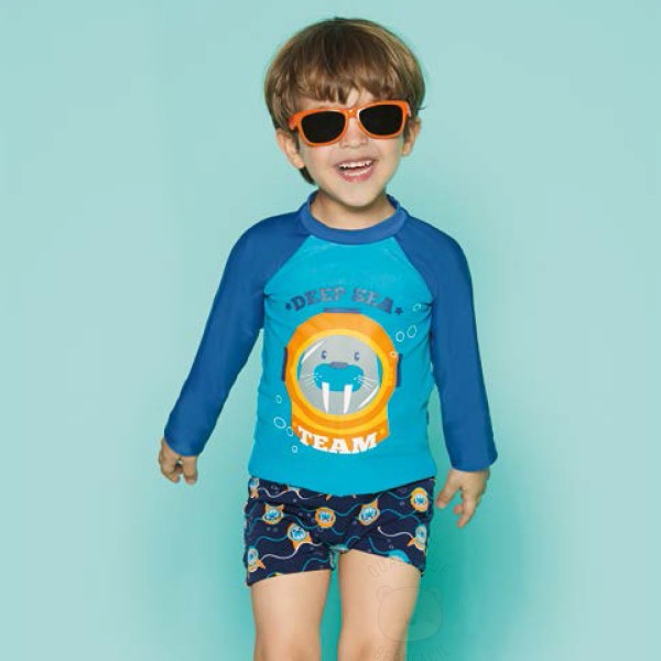 Encontraproduto.com.br - Conjunto de banho Morsa: Camiseta Surfista + Sunga - Puket