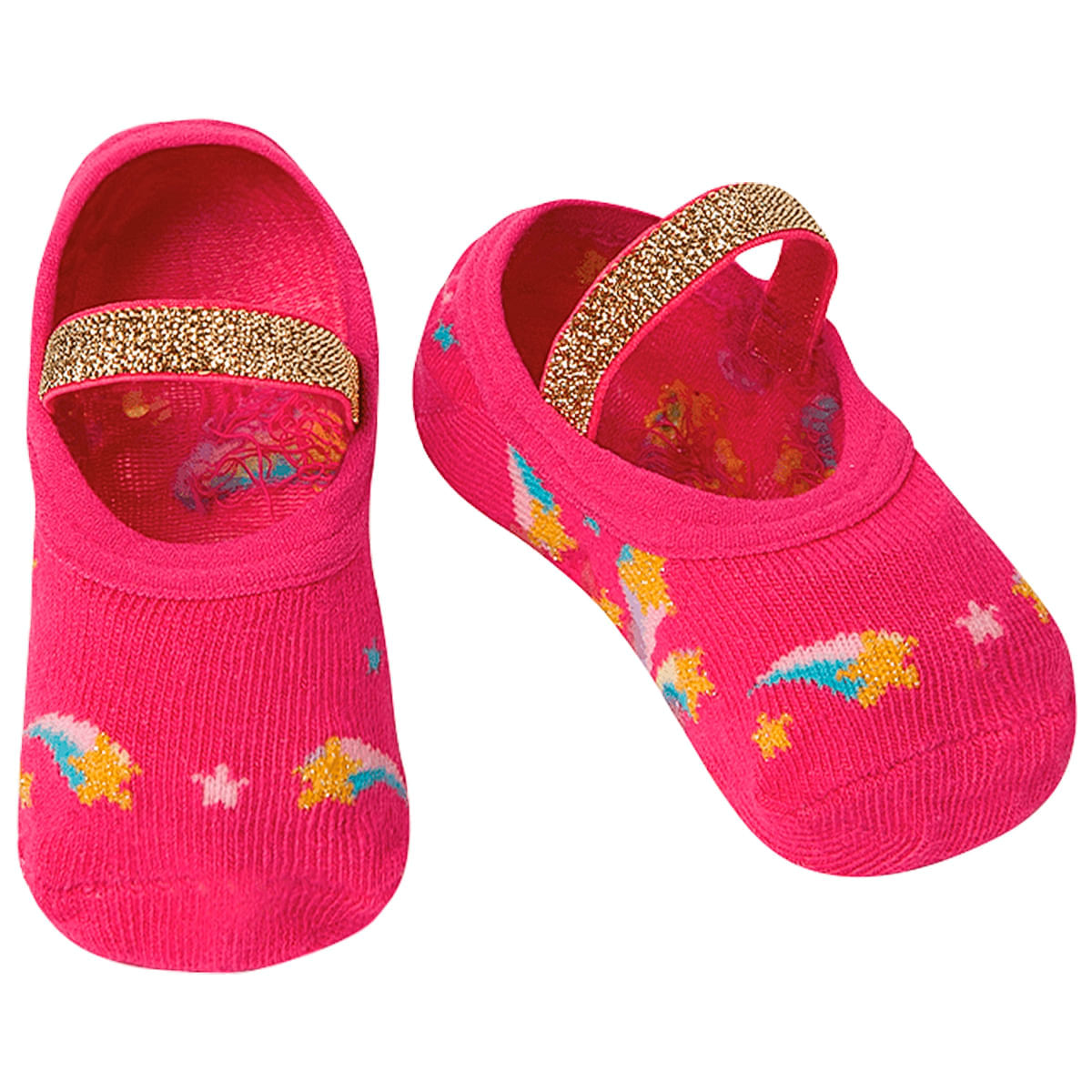 Meia Sapatilha para bebê Boneca Rosa - Puket