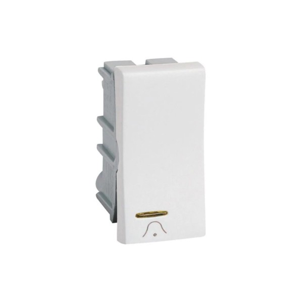 Encontraproduto.com.br - Módulo Pulsador Campainha Branco Luminoso Para Plus Pial