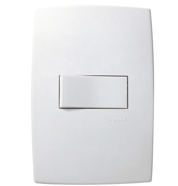 Encontraproduto.com.br - Interruptor de embutir Pial Plus 1 tecla simples horizontal 611110 - PIAL