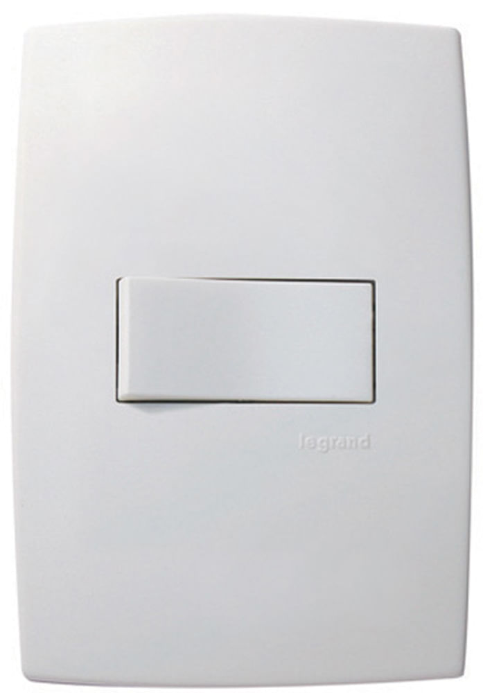 Encontraproduto.com.br - Interruptor de embutir Pial Plus 1 tecla simples horizontal 611110 - PIAL