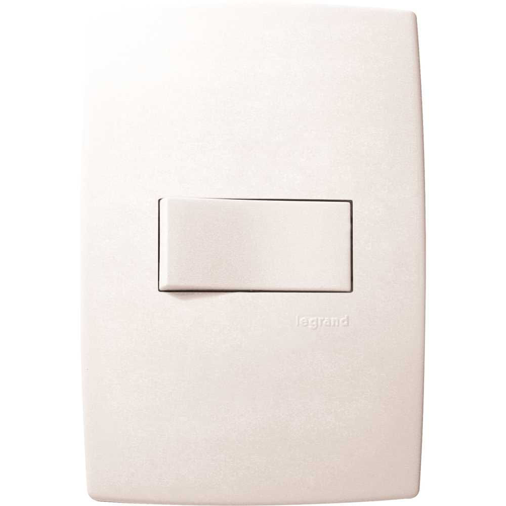 Encontraproduto.com.br - Interruptor de embutir Pial Plus 1 tecla simples horizontal 611110 - PIAL