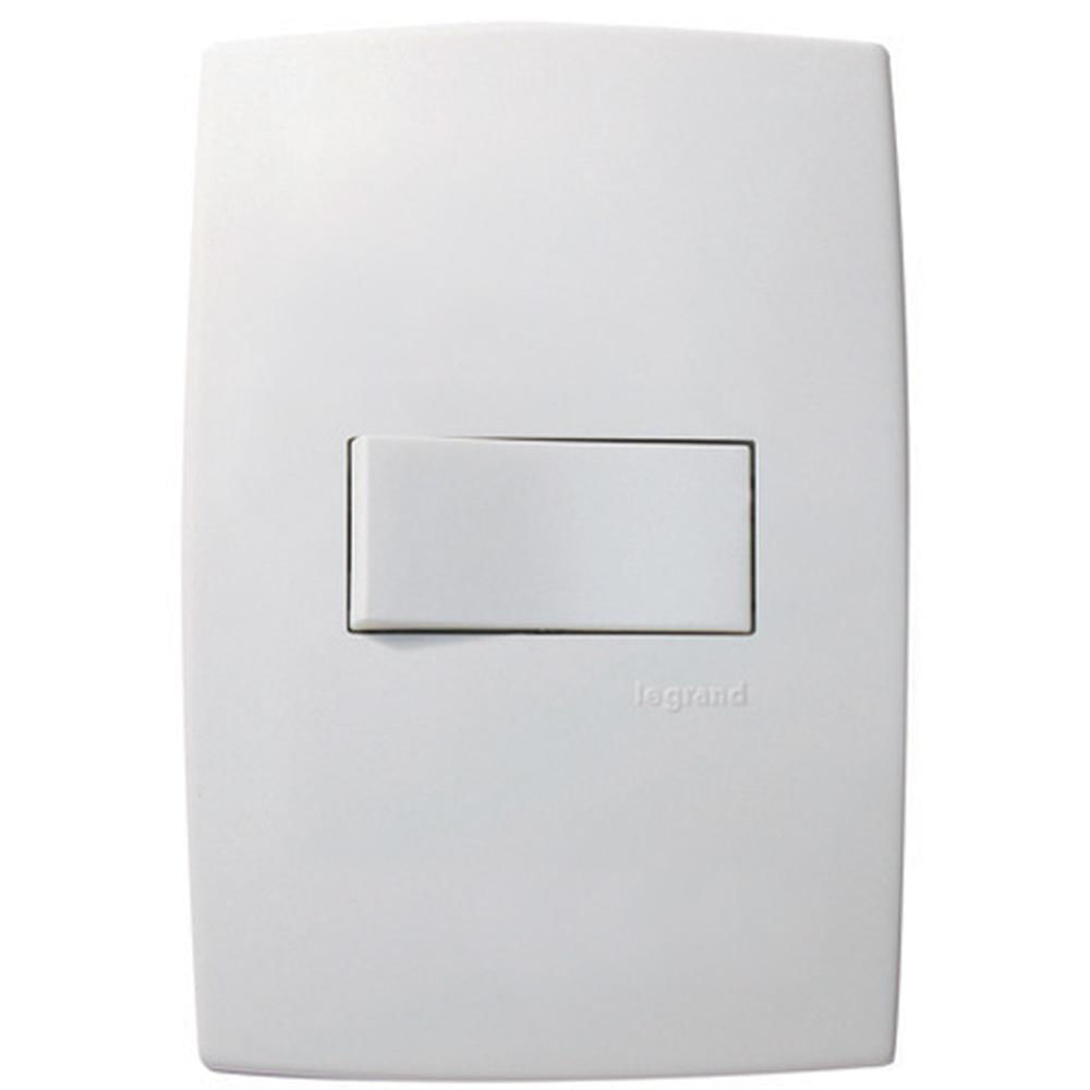 Encontraproduto.com.br - Interruptor de embutir Pial Plus 1 tecla simples horizontal 611110 - PIAL