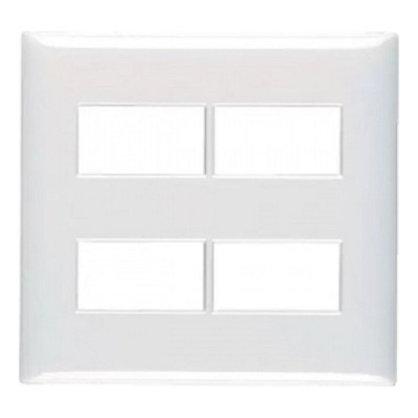 Encontraproduto.com.br - Placa 4X4 Para 4 Módulos Branco Thesi Bticino