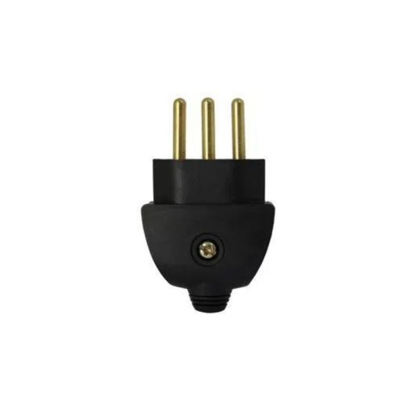 Encontraproduto.com.br - Plugue Residencial Saída Axial Com Prensa Cabo, Para Cabos De Até 8mm 2pt 10a 250v~Preto 615811 Conecta Pial Legrand