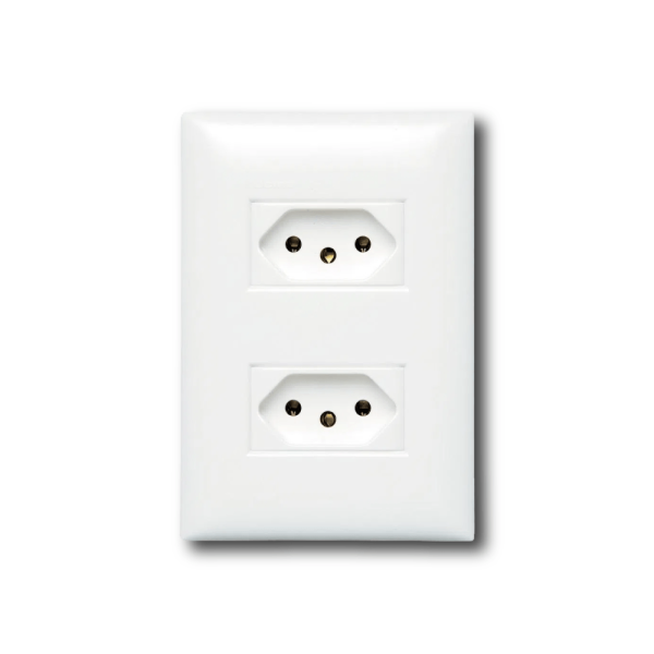 Tomada Dupla 4x2 2p+T 10a Padrão Brasileiro Branco - M5a67s Thesi