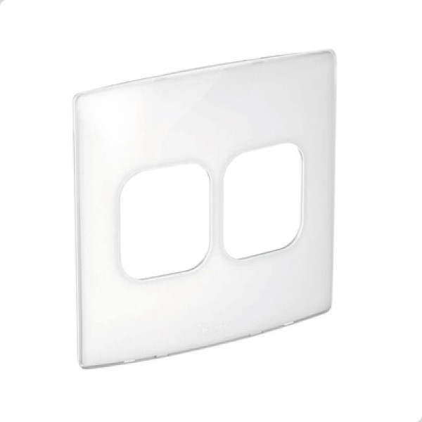 Placa 2+2 Postos 4x4 Sugar Branco Gloss Nereya Ref.663443 - Pial