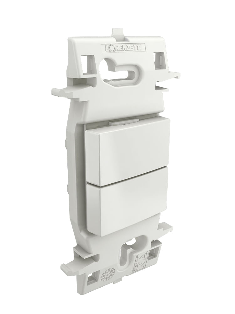 Interruptor duplo paralelo branco Zuli Lorenzetti