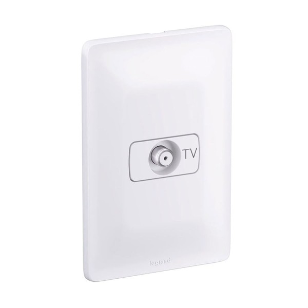 Encontraproduto.com.br - Conjunto 1 Tomada Antena/Tv Coaxial Branco - Zeffia 680127
