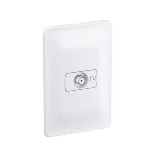 Encontraproduto.com.br - Conjunto 1 Tomada Antena/Tv Coaxial Branco - Zeffia 680127