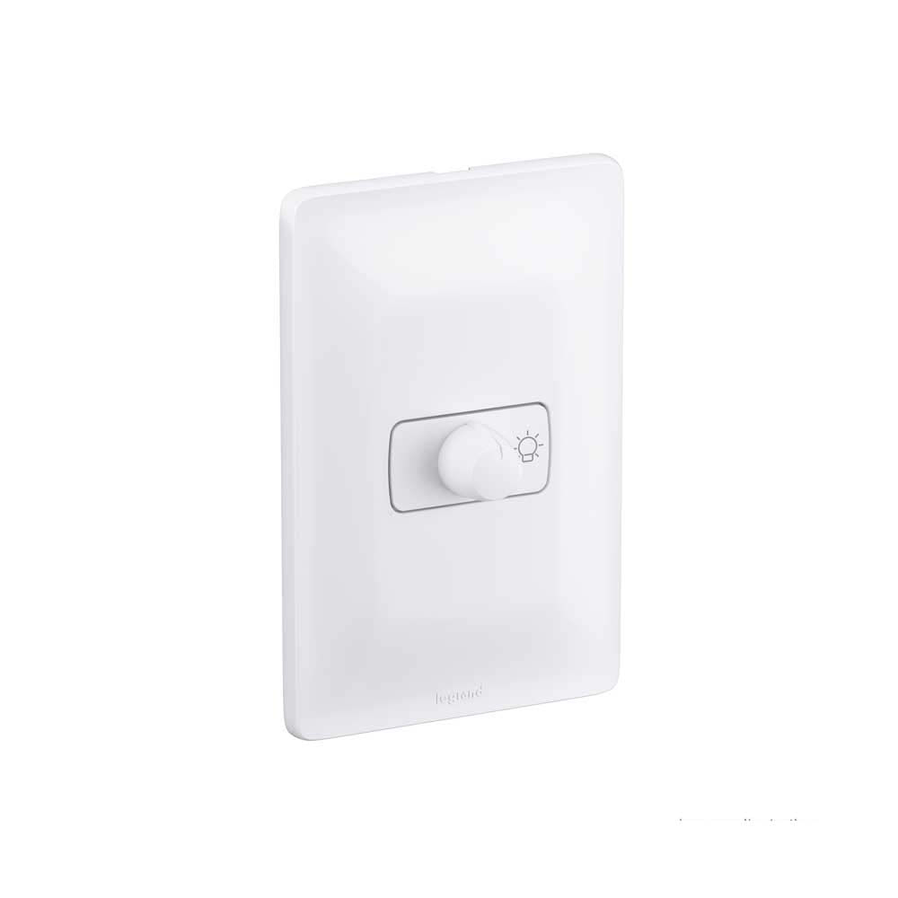 Dimmer rotativo 4x2 com placa e suporte 220V Zeffia Pial