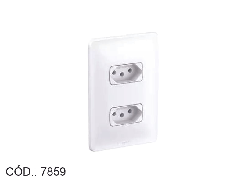 Encontraproduto.com.br - 2 Tomadas 2P+T 10A Branco Zeffia Pial