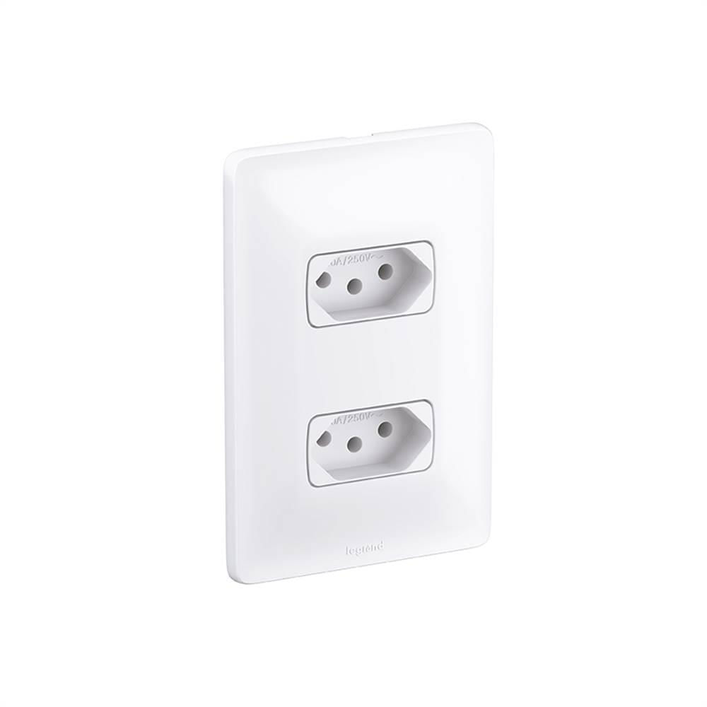 Encontraproduto.com.br - 2 Tomadas 2P+T 10A Branco Zeffia Pial