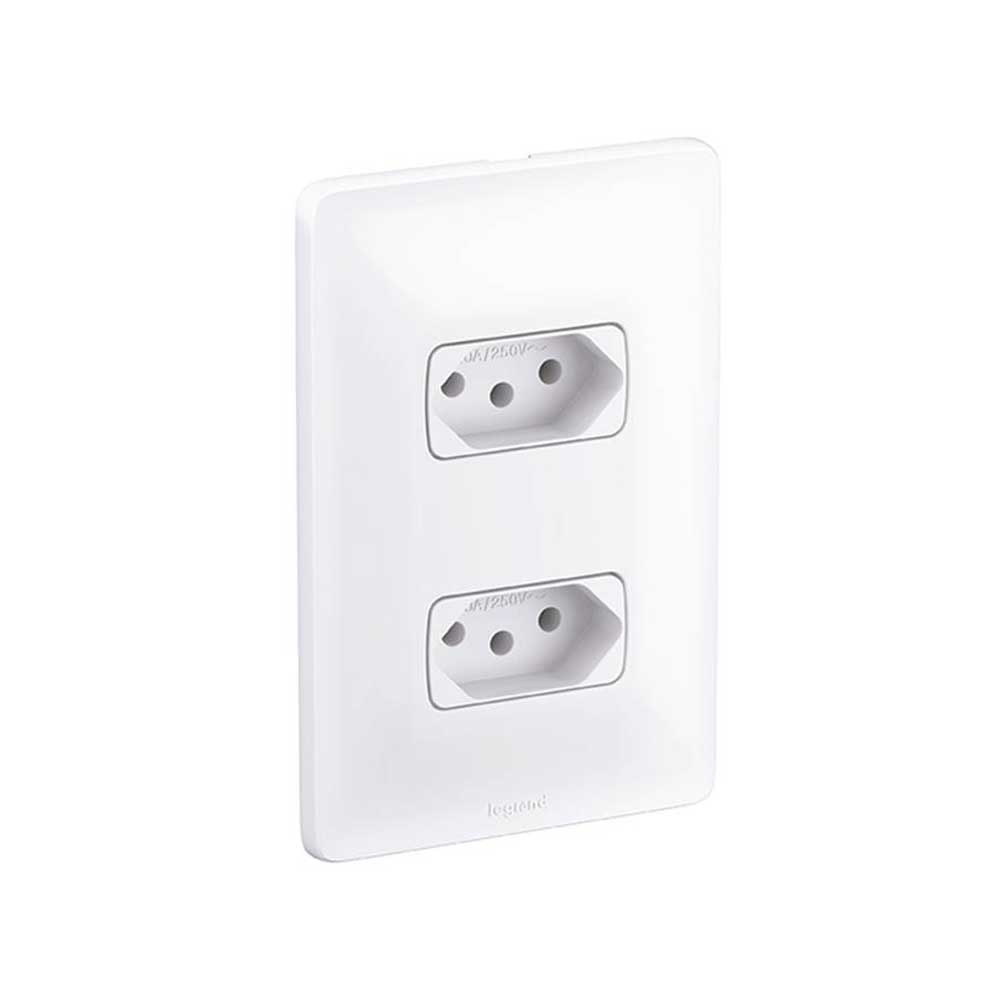 Encontraproduto.com.br - 2 Tomadas 2P+T 10A Branco Zeffia Pial