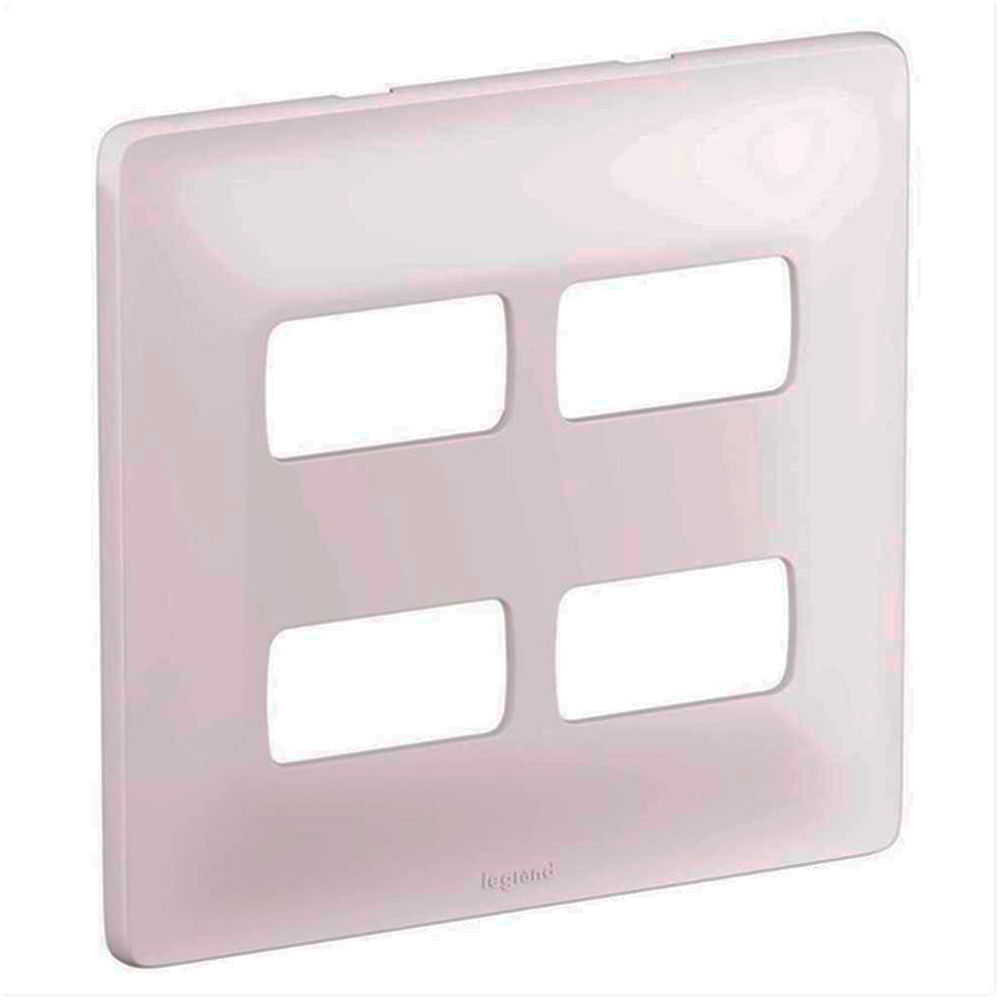 Encontraproduto.com.br - Placa 2+2 Posto Separado 4x4 C/ Suporte Branco Zeffia 680175 ¿ Pial