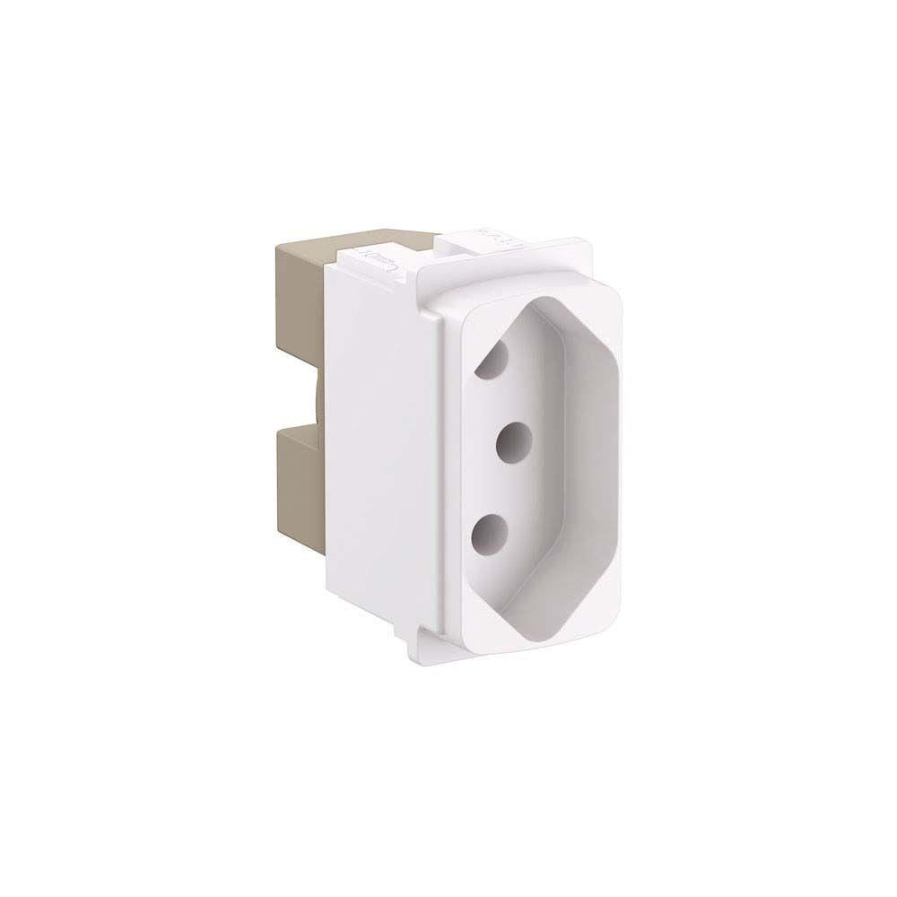 Encontraproduto.com.br - Módulo Tomada 2p+T 10a Branco Zeffia
