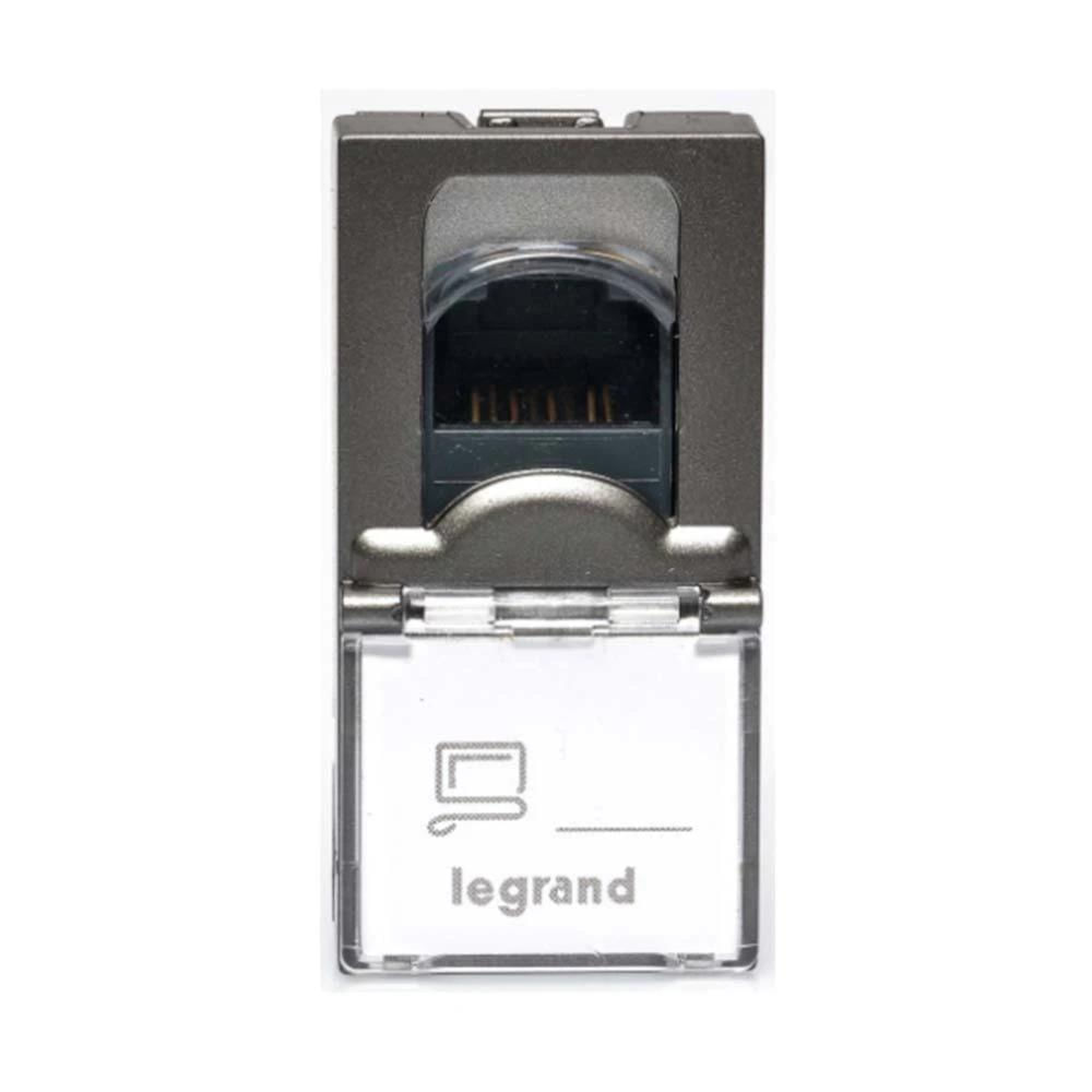 Encontraproduto.com.br - Módulo Tomada Informática Rj45 Cat5E Magnésio 1 Módulo Arteor Pial Legrand