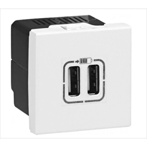 Encontraproduto.com.br - Módulo Carregador Usb 2 Módulos Branco Arteor Pial Legrand