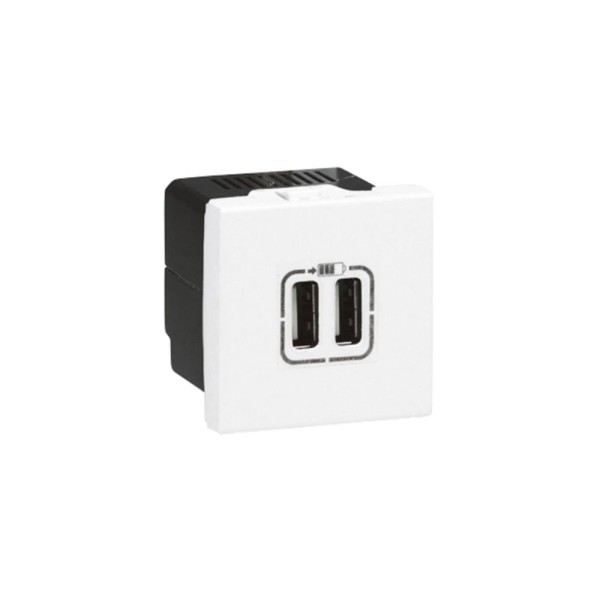 Encontraproduto.com.br - Módulo Carregador Usb 2 Módulos Branco Arteor Pial Legrand