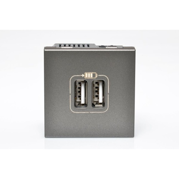 Encontraproduto.com.br - Módulo Carregador Usb 2 Módulos Magnésio Quadadro Arteor Pial Legrand