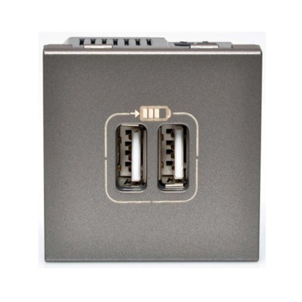 Encontraproduto.com.br - Módulo Carregador Usb 2 Módulos Magnésio Quadadro Arteor Pial Legrand