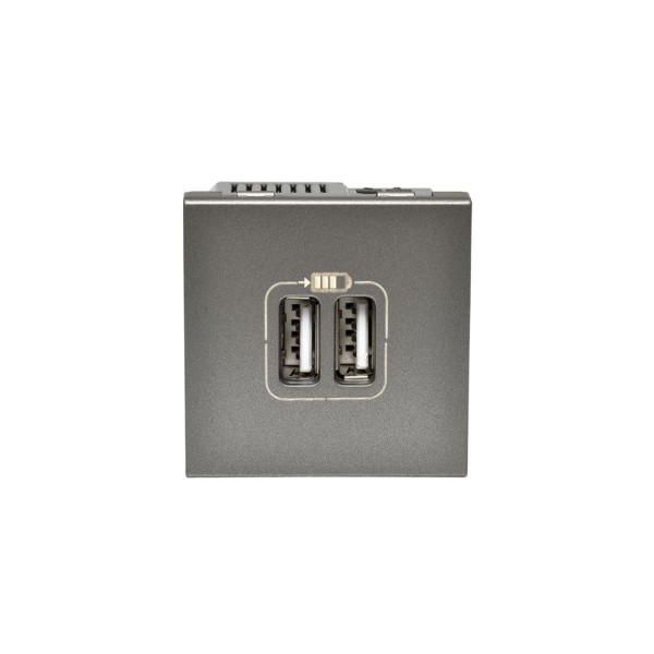 Encontraproduto.com.br - Módulo Carregador Usb 2 Módulos Magnésio Quadadro Arteor Pial Legrand